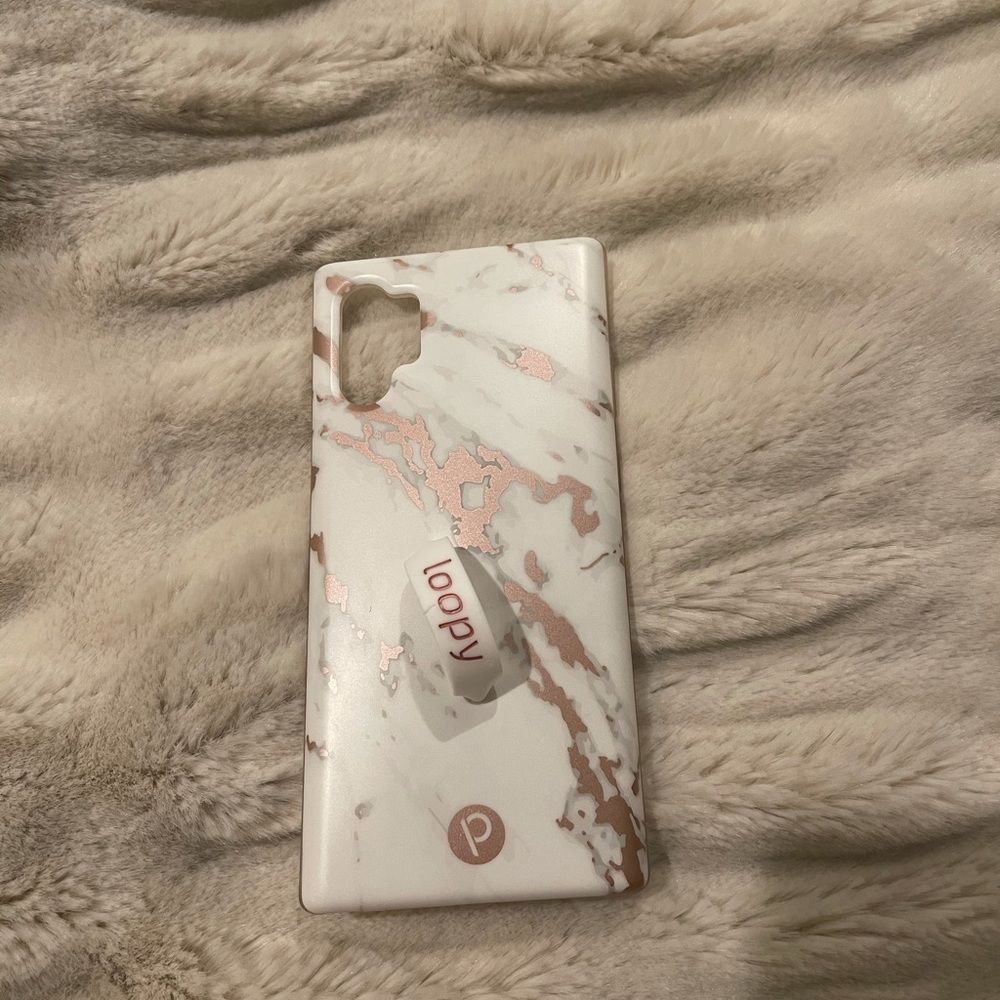 Rose Gold marble loopy case for Samsung Note10+